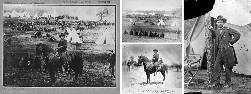 Général Ulysses Grant au front, montage à partir de 3 photos, sur le blog La Retouche photo.
