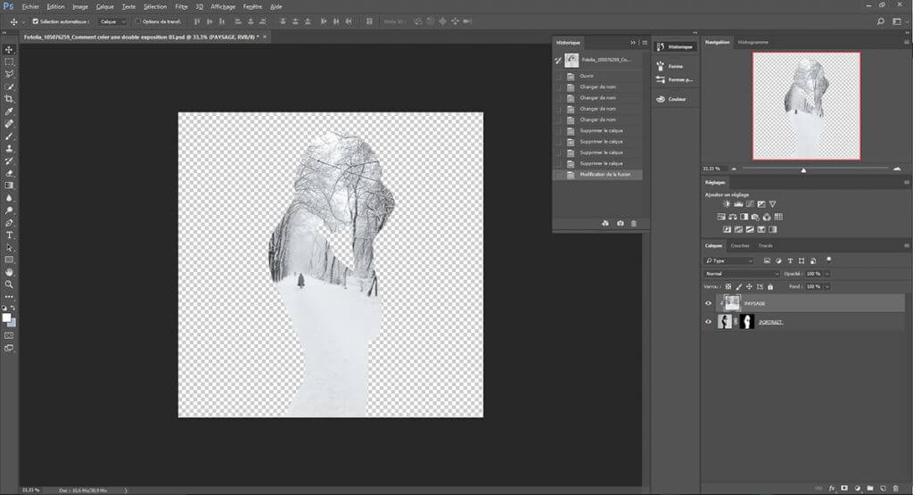 Etape 01, créer une double exposition dans Photoshop / La retouche photo, le blog